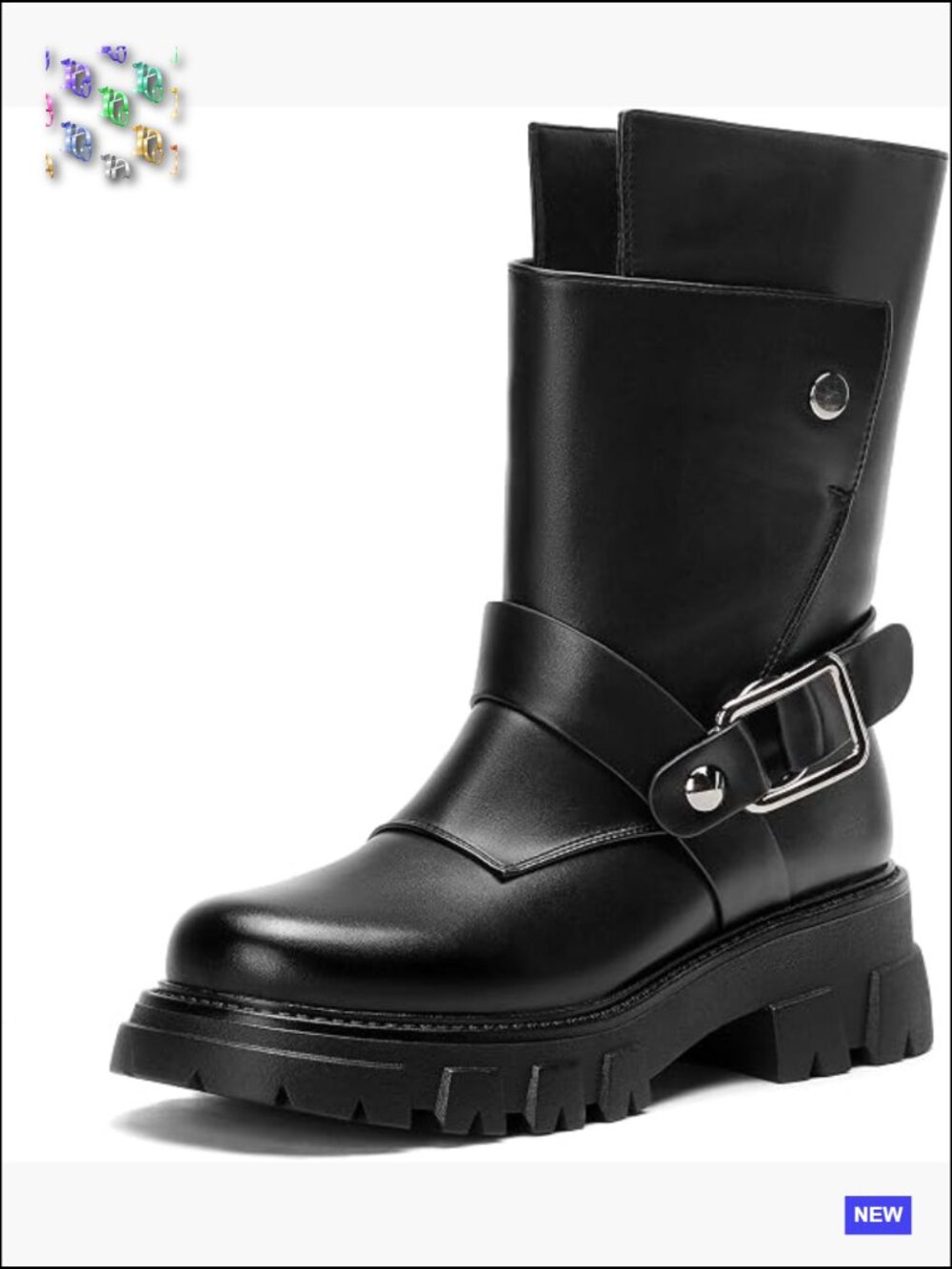 Y2K Gothic Lug Sole Motorcycle Ankle Boots Chunky Combat Short Boots